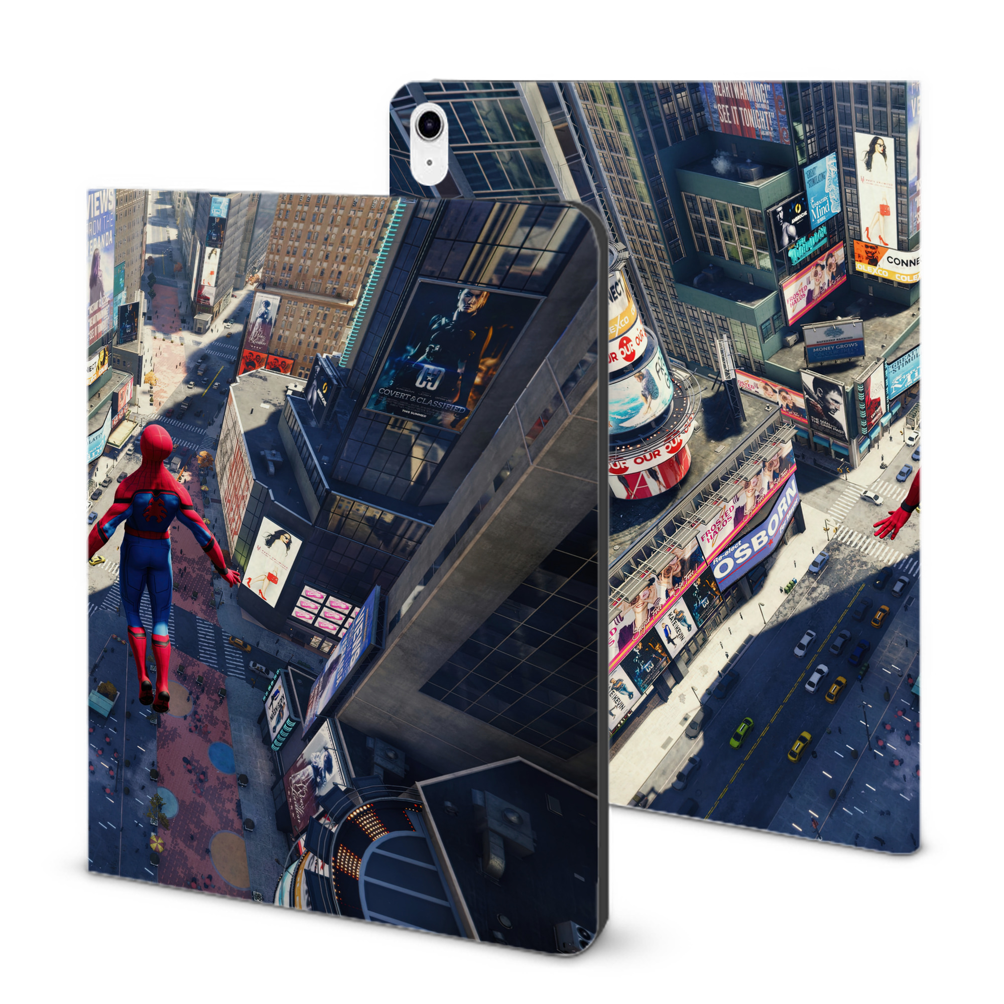 （画像用） Spider Man スパイダーマン IPad ケース ブック型 PUレザー TPU 耐衝撃 軽量 薄型 ペン収納なし 全面保護 IPad 各モデル対応